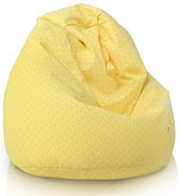 Sedací vak Meander bielo-žltý