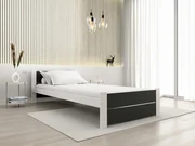 Posteľ IKAROS DOUBLE 90 x 200 cm, antracit/biela Rošt: Bez roštu, Matrac: Matrac COCO MAXI 20 cm