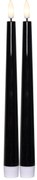STAR TRADING LED sviečka Flamme Candy Black 26 cm – sada 2 ks