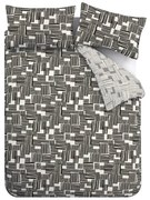 Čierne/sivé obliečky na jednolôžko 135x200 cm Blocks – Catherine Lansfield