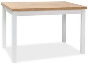 Jedálenský stôl ADAM | 100 x 60 cm Farba: dub lancelot / biely mat