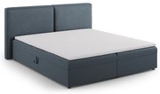 Modrá boxspring posteľ s úložným priestorom 180x200 cm Arendal – Cosmopolitan Design