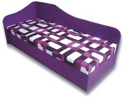 Jednolôžková posteľ (váľanda) 80 cm Lady 87 (Fialová 49 + Gusto 10) (L). Vlastná spoľahlivá doprava až k Vám domov. 793109
