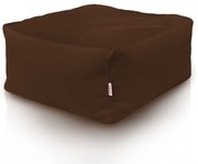 Podnožka štvorcová plyš - Hnedá