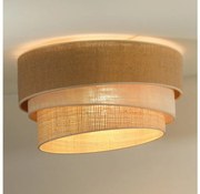 Duolla - Stropné svietidlo YUTE TRIO 1xE27/15W/230V pr. 45 cm hnedá/šedá/béžová