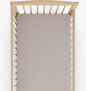 Goldea bavlnená plachta do detskej postieľky - sivohnedá 60 x 120 cm