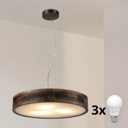 Brilagi - LED závesný luster na lane CARVALHO SMOKEY 3xE27/60W/230V dub pr. 47,5 cm