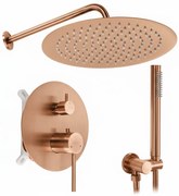 Rea Foss, podomietková sprchová súprava + inštalačný systém BOX, medená matná, REA-P5649