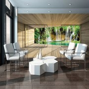 Fototapeta - Výhľad na terasu s vodopádom (254x184 cm)