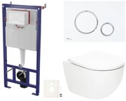 Závesný wc set SAT Fusion do ľahkých stien / predstenové vírové splachovanie SIKOSSTORFU76