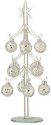Sklenený stromček so striebornými guľami baubles Stars - Ø 12*30 cm