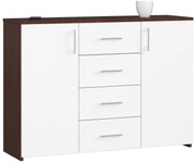 Komoda Kiran  (wenge + biela). Vlastná spoľahlivá doprava až k Vám domov. 1069791
