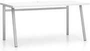 Kancelársky písací stôl SINGLE LAYERS bez prepážok, biela