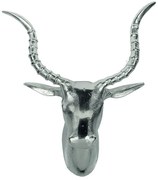 Strieborná nástenná dekorácia hlava Antilopa - 42 * 47cm