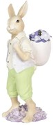 Veľkonočné dekorácie králika nesúceho fialky - 11 * 10 * 27 cm