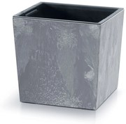 Kvetináč NURBI CUBE BETON EFFECT tmavo šedý