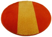 ROUTNER Kúpeľňová predložka ATHENA Oranžová 10305 - Oranžová / Kruh Ø 90 cm 10305