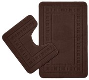 Tmavohnedé WC kúpeľňové predložky v súprave 2 ks 50x80 cm Armoni – Catherine Lansfield