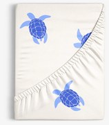 Goldea bavlnená napínacia plachta - morské korytnačky 80 x 160 cm