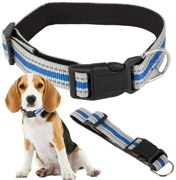 Sivo-modrý reflexný obojok pre psa/mačku RONY