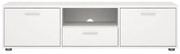Biely TV stolík 147x38 cm Media – Tvilum