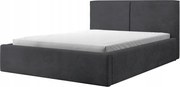 Manželská posteľ 140cm Fatime (s roštom, úl. priest.) (tmavosivá/čierna)