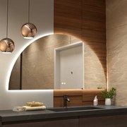 Erga Kori, polkruhové LED zrkadlo 70x140cm, 2875 lm, 3 farby svetla, ERG-V01-KORI-7014-CL