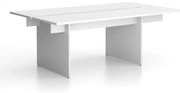 Rokovací kancelársky stôl SOLID + 1x prísed, 200x125 cm, biela