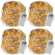 Sada 4 svetelných káblov 40 LED, teplá biela