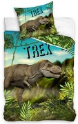 BedTex Bavlnené obliečky T-Rex v pralese, 140 x 200 cm, 70 x 90 cm