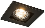 Sada 10 zapustených bodových svetiel čiernych štvorcových - Qure