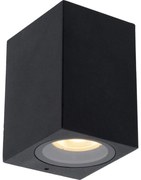 Lucide 69800/01/30 - Vonkajšie nástenné svietidlo ZARO 1xGU10/35W/230V IP44 čierna