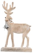 4Home Dekorácia z mangového dreva Nordic Reindeer, 33 cm