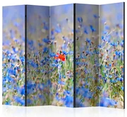 Artgeist Paraván - A sky-colored meadow - cornflowers [Room Dividers]
