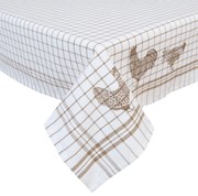 Obrus na stôl Country Side Chicken nature - 100 * 100 cm