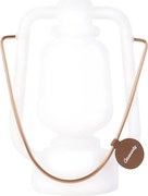 Stolná lampa biela s efektom plameňa 22 cm - Storm Mini
