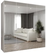 Skriňa Marbella III 200 biela/strieborný