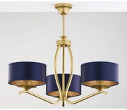 Jupiter 2113 - Luster na tyči KASZMIR 3xE27/15W/230V modrá/zlatá