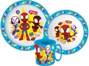 Súprava plastového riadu Spidey Team s hrnčekom - 3 diely