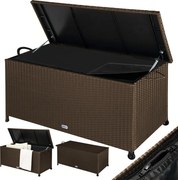 Polyratanový úložný box RICCO, 117 x 53 x 60cm, tmavá hnedá Casaria