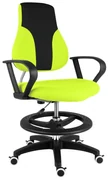 Detská rastúca stolička Neoseat KINDER — látka, čierna / reflexná zelená