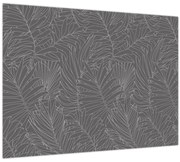 Obraz - Šedé palmové listy (70x50 cm)