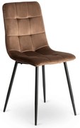 Vintino kreslo FORLI Velvet - hnedá farba, nohy čierne - vintino.sk