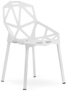 Biela plastová stolička ESSEN