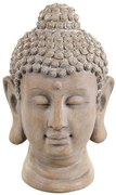Béžová antik dekorácia hlava Budha - 11*11*19 cm