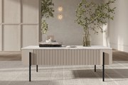 Konferenčný stolík Malmi 100 cm - kašmírová / crema bianca / čierna