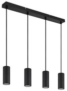 Globo 57918-4HB - Luster na lanku JAMES 4xGU10/25W/230V čierna