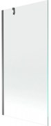Mexen Next, 1-krídlová vaňová zástena 90 x 150 cm, 6mm číre sklo, grafitová, 895-090-000-00-00-95