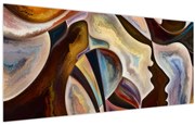 Obraz - Abstrakcia hláv (120x50 cm)
