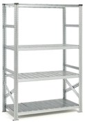Kovový regál BLEND s vaničkou, základná sekcia, 1972x1200x600 mm